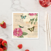 Girly  papieren servetten w / vogel & vlinders (Insitu)
