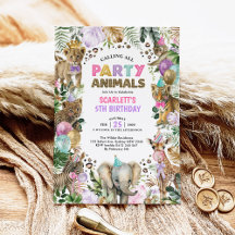 Girly Party Animals Wild Oerwoud Safari Birthday