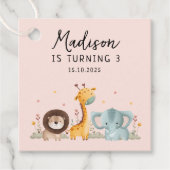 Girly Party Wild Animals Verjaardag Bedankjes Labels (Voorkant)