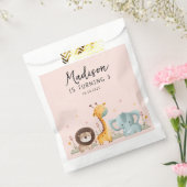 Girly Party Wild Animals Verjaardag Bedankzakje (Gezegeld)