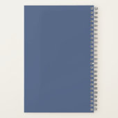 Girly Pastel Blauw Roze Monogrammed Volledige Naam Notitieboek (Achterkant)