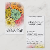 Girly pastel Bloemen bloemisten bruiloft planner Visitekaartje (Voorkant / Achterkant)