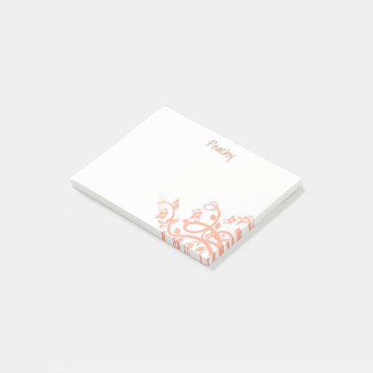 Girly Pastel Flowers Vines and Leaves Artwork Post-it® Notes (Schuin)