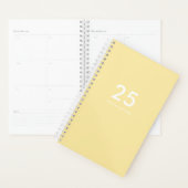 Girly Pastel Geel Naam School Planner (Display)