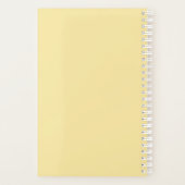 Girly Pastel Geel Naam School Planner (Achterkant)