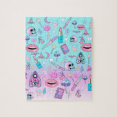 Girly Pastel Gothic Witchy Kawaii Cute Pattern Legpuzzel (Verticaal)