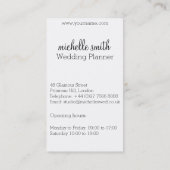 Girly pastel ivy bladeren bloemisten bruiloft plan visitekaartje (Achterkant)