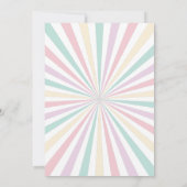 Girly Pastel Kleur Carnaval Circus Foto Verjaardag Kaart (Achterkant)