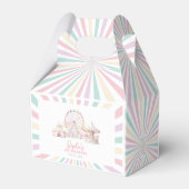 Girly Pastel Kleur Carnaval Circus Kinderen Verjaa Bedankdoosjes (Achterkant)