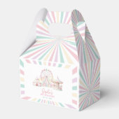 Girly Pastel Kleur Carnaval Circus Kinderen Verjaa Bedankdoosjes (Voorkant Zijde)