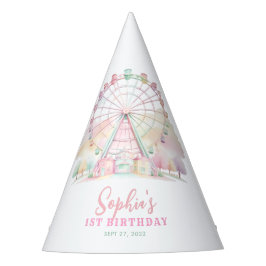 Girly Pastel Kleur Carnaval Circus Kinderen Verjaa Feesthoedjes