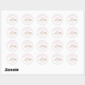 Girly Pastel Kleur Carnaval Circus Kinderen Verjaa Ronde Sticker (Vel)