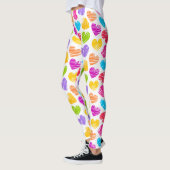 Girly pastel liefde harten patroon trekkoord tas leggings (Links)