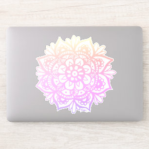 Girly Pastel Mandala Flower Sticker