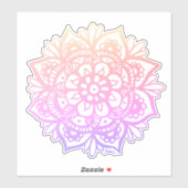Girly Pastel Mandala Flower Sticker (Vel)