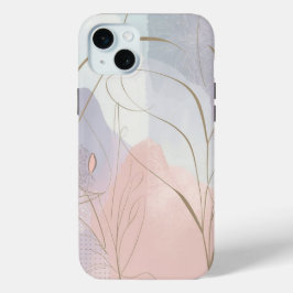 Girly Pastel minimalistische kunst iPhone 15 Mini Hoesje