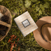 Girly Pastel Name Monogram Chevron Notitieboek