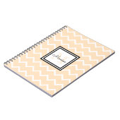 Girly Pastel Name Monogram Chevron Notitieboek (Linkerzijde)