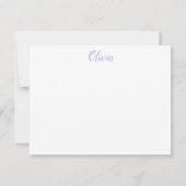 Girly Pastel Ombre Gold Glitter Mermaid Monogram Notitiekaartje (Achterkant)