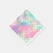 Girly Pastel Ombre Gold Glitter Mermaid Servet (Hoek)