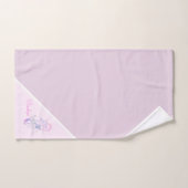 Girly Pastel Paarse Regenboog Zeemeermin Verjaarda Bad Handdoek (Handdoek)