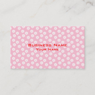 Girly Pastel Pink Floral Pattern. Visitekaartje