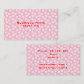 Girly Pastel Pink Floral Pattern. Visitekaartje (Voorkant / Achterkant)