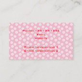 Girly Pastel Pink Floral Pattern. Visitekaartje (Achterkant)