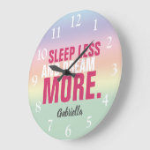 Girly Pastel Rainbow Quote | Naam Grote Klok (Hoek)