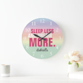 Girly Pastel Rainbow Quote | Naam Grote Klok (Huis)