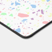 Girly Pastel Regenboog Wit Abstract Patroon Bureaumat (Hoek)