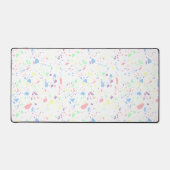 Girly Pastel Regenboog Wit Abstract Patroon Bureaumat (Voorkant)