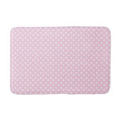 Girly Pastel Roze met Witte Polka Dots Badmat (Voorkant)