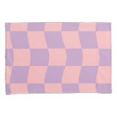 Girly Pastel Roze Paarse Wavy Check Pattern Kussensloop (Voorkant-Rechts)