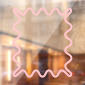 Girly Pastel Roze Schattige Wavy Rechthoek Spiegel Raamsticker (Vel 2)