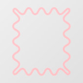 Girly Pastel Roze Schattige Wavy Rechthoek Spiegel Raamsticker (Vel)
