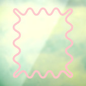 Girly Pastel Roze Schattige Wavy Rechthoek Spiegel Raamsticker (Vel 3)