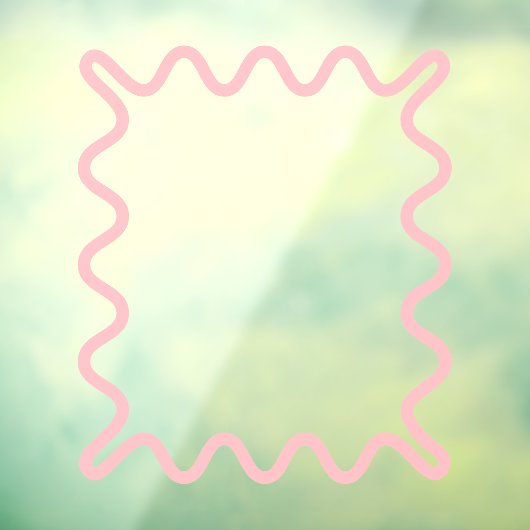 Girly Pastel Roze Schattige Wavy Rechthoek Spiegel Raamsticker (Vel 3)