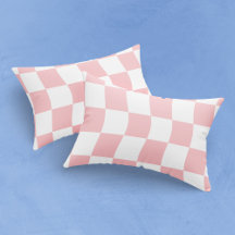 Girly Pastel Roze Wit Wavy Checker