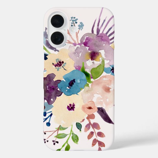 Girly, , Pastel Water Kleur Bloemen Case-Mate iPhone Case (Achterkant)