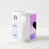 Girly Pastel Waterverf Sarcastic Typography Quote Grote Koffiekop (Achterkant)