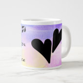 Girly Pastel Waterverf Sarcastic Typography Quote Grote Koffiekop (Voorkant rechts)