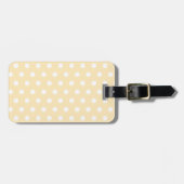 Girly Pastel Yellow Polka Dot Bagagelabel (Voorkant horizontaal)