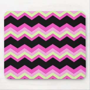 girly patroon zigzag fuchsia heet roze chevron muismat