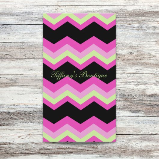 girly patroon zigzag fuchsia heet roze chevron visitekaartje
