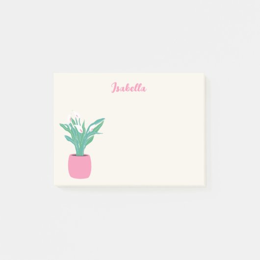 Girly Peace Lily Houseplant Post-it® Notes (Voorkant)