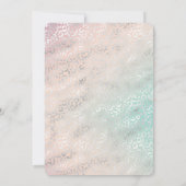 Girly Peach Aqua Tie Dye Silver Leopard Print Kaart (Achterkant)