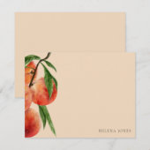 Girly Peach Correspondentie Notitiekaartje (Voorkant / Achterkant)