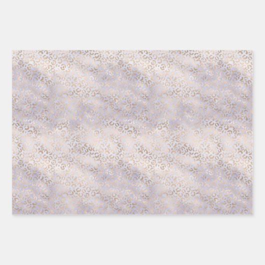Girly Peach Glam Gold Leopard Print Waterverf Inpakpapier Vel (Voorkant 2)