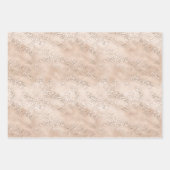 Girly Peach Glam Gold Leopard Print Waterverf Inpakpapier Vel (Voorkant)